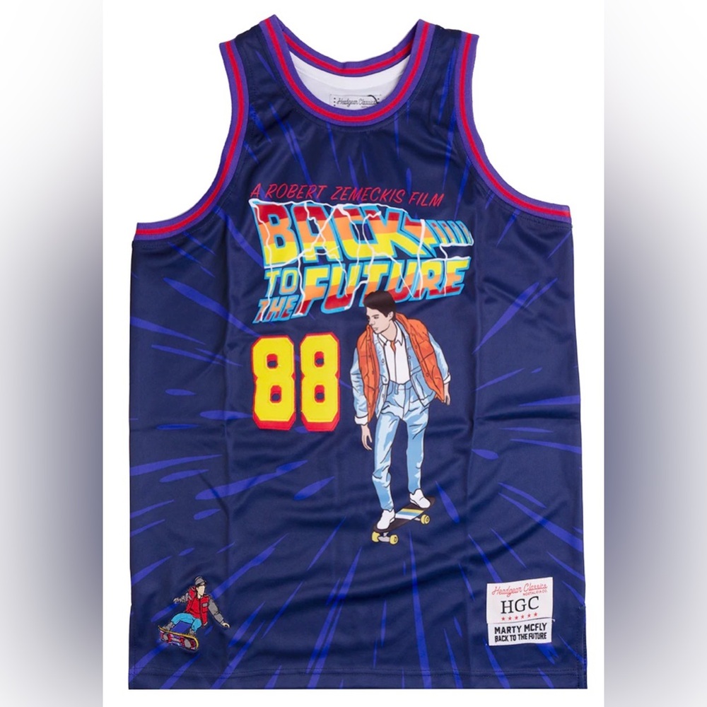 HGC Men's Back to the Future Blue Jersey- Size Medium NWT